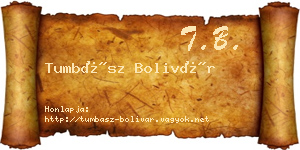 Tumbász Bolivár névjegykártya